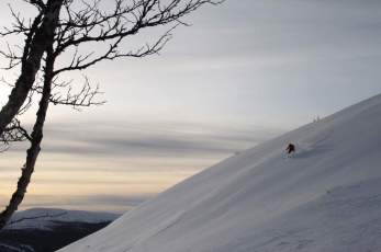 Sköna svängar i puder