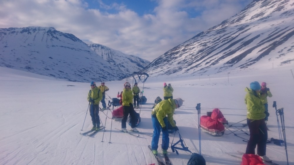 Strålande sol, bra före, första anpassningen på turen.